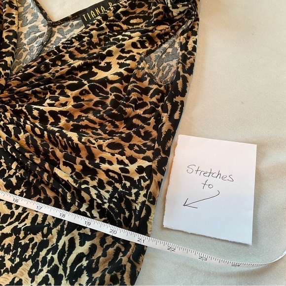 Tiana B. Dress Leopard Print Midi Sleeveless Stretch Size M - Picture 9 of 11